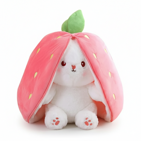 StrawberryBunny – Aardbei & Wortel Veranderbare Plysch Kanin