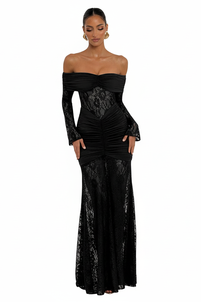 THE MOONFIRE MAXI DRESS - CHOCOLATE BROWN