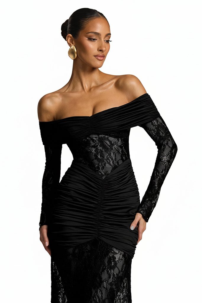 THE MOONFIRE MAXI DRESS - CHOCOLATE BROWN