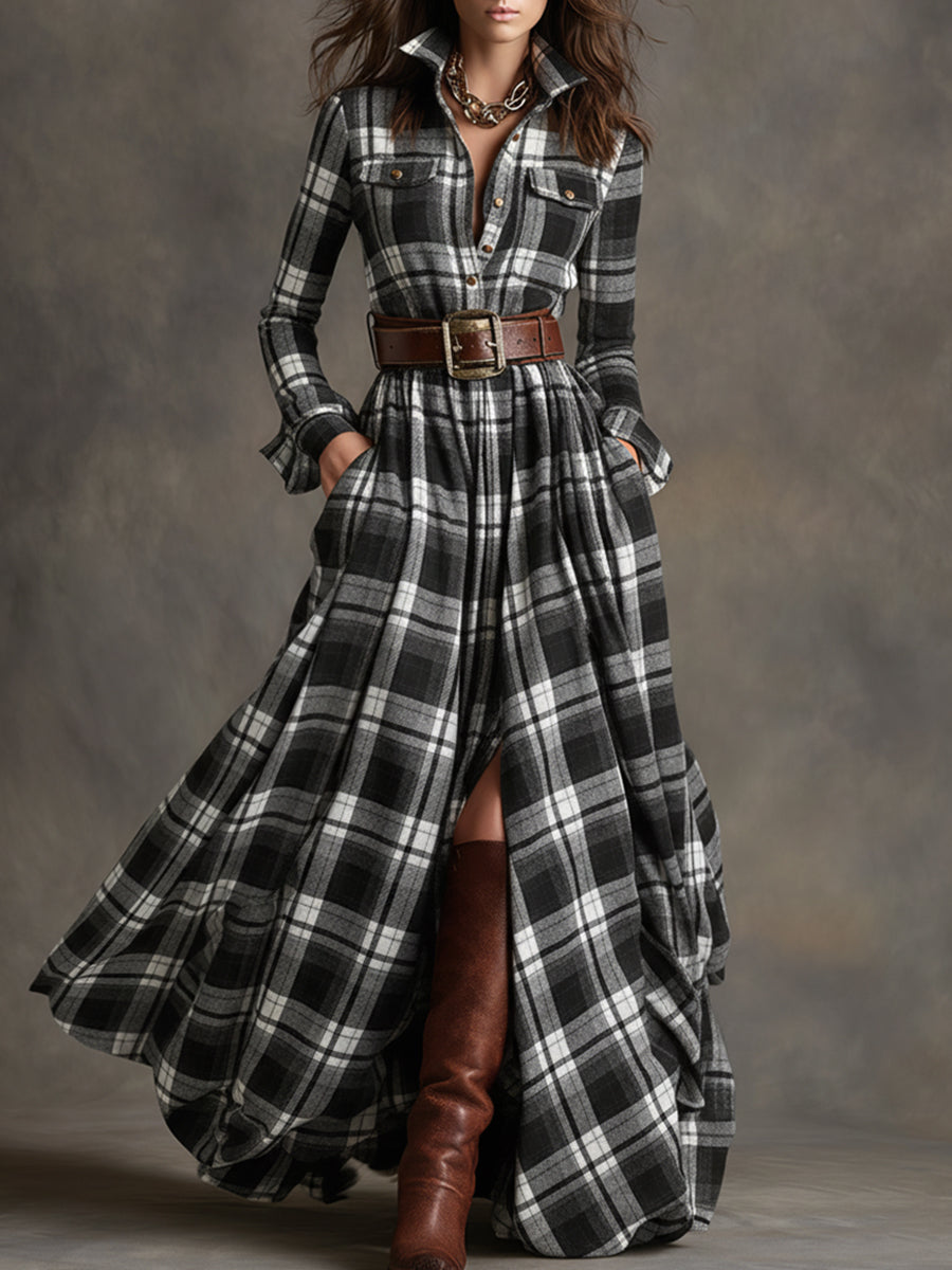 Natalie | Tailored Wool Shirt Dress with Belt