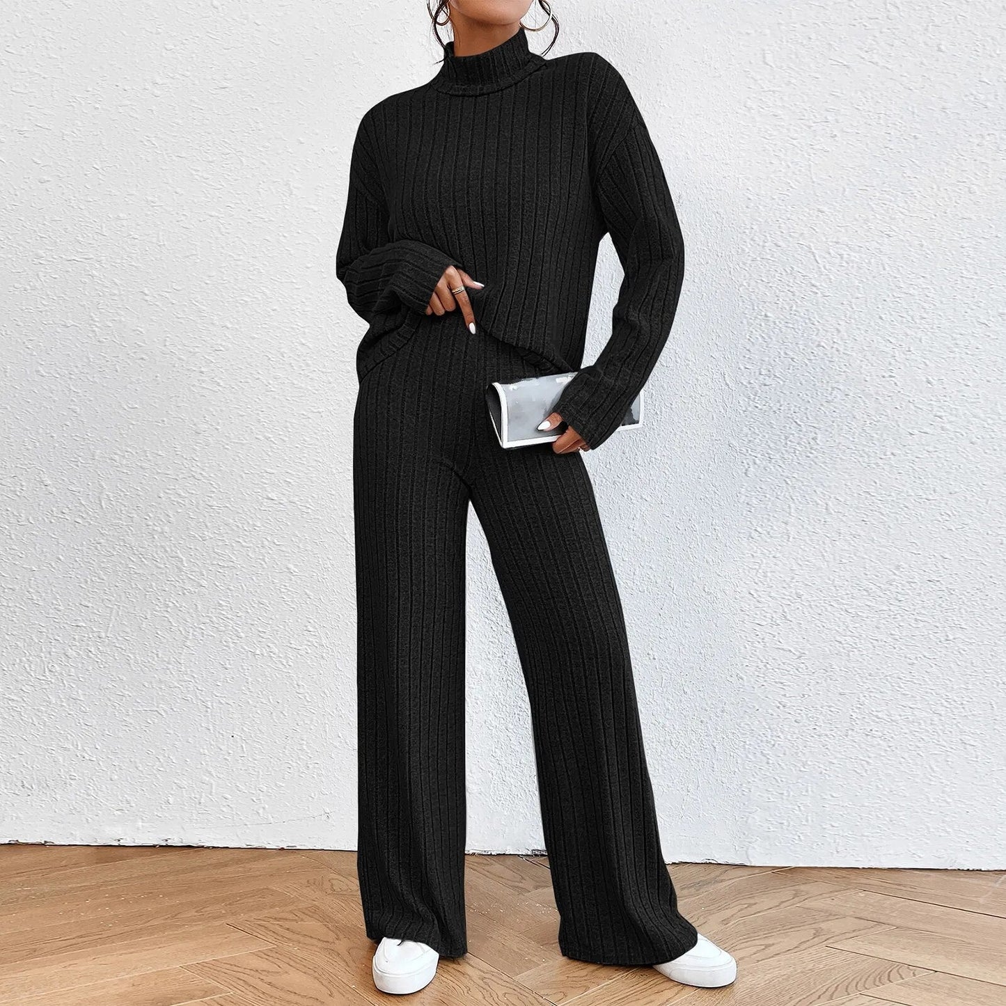 Tweedelige Loungewear Set voor Dames van Zachte Stof
