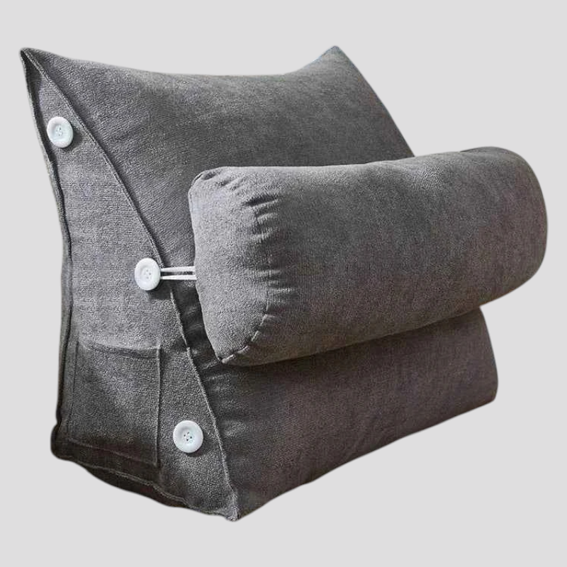 Coussin de Lecture Triangulaire en Peluche Coton