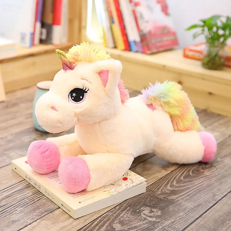 Grote 80 cm Kleurrijke Eenhoorn Knuffel van Zacht Pluche – Perfect Speelgoed voor Kinderen 2