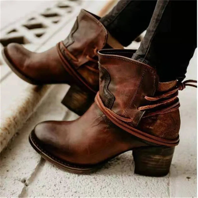 Leah - Bottes western élégantes avec adhérence antidérapante