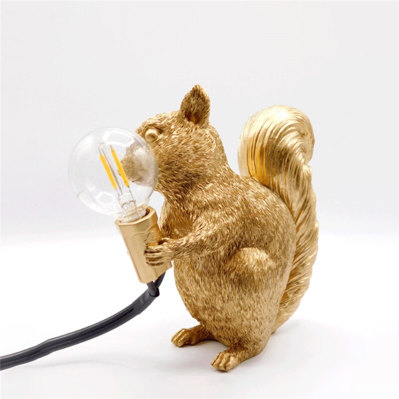 Squirola | LED-tafellamp met eekhoornfiguur in Scandinavische stijl