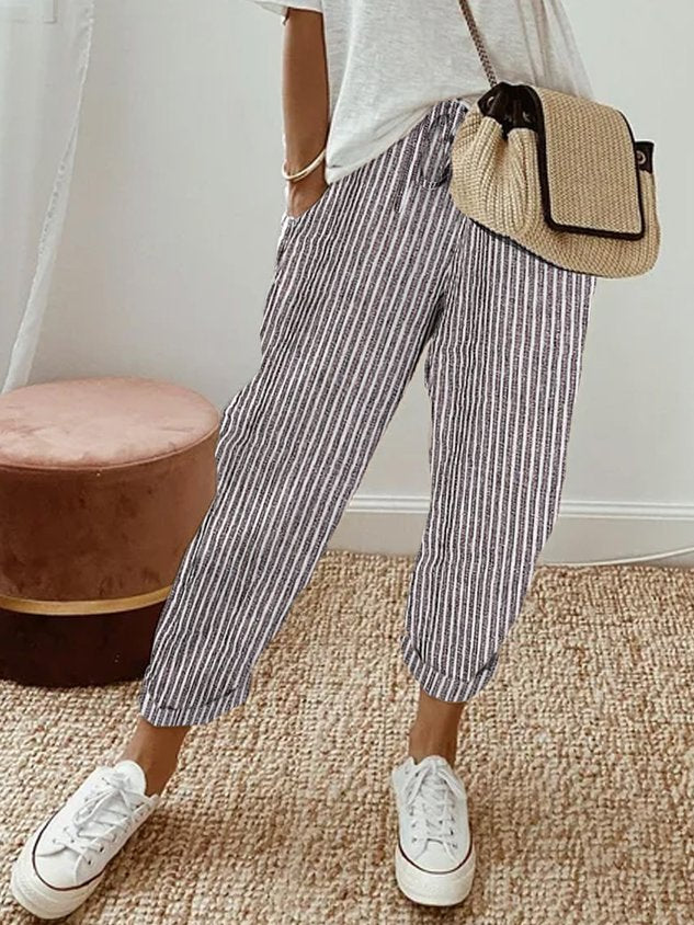 Lightweight Leisure Fit Linen Trousers Women’s Wear | Linen Breathable Relaxed Fit