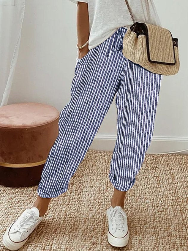 Lightweight Leisure Fit Linen Trousers Women’s Wear | Linen Breathable Relaxed Fit