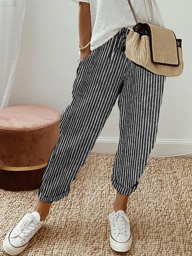 Lightweight Leisure Fit Linen Trousers Women’s Wear | Linen Breathable Relaxed Fit