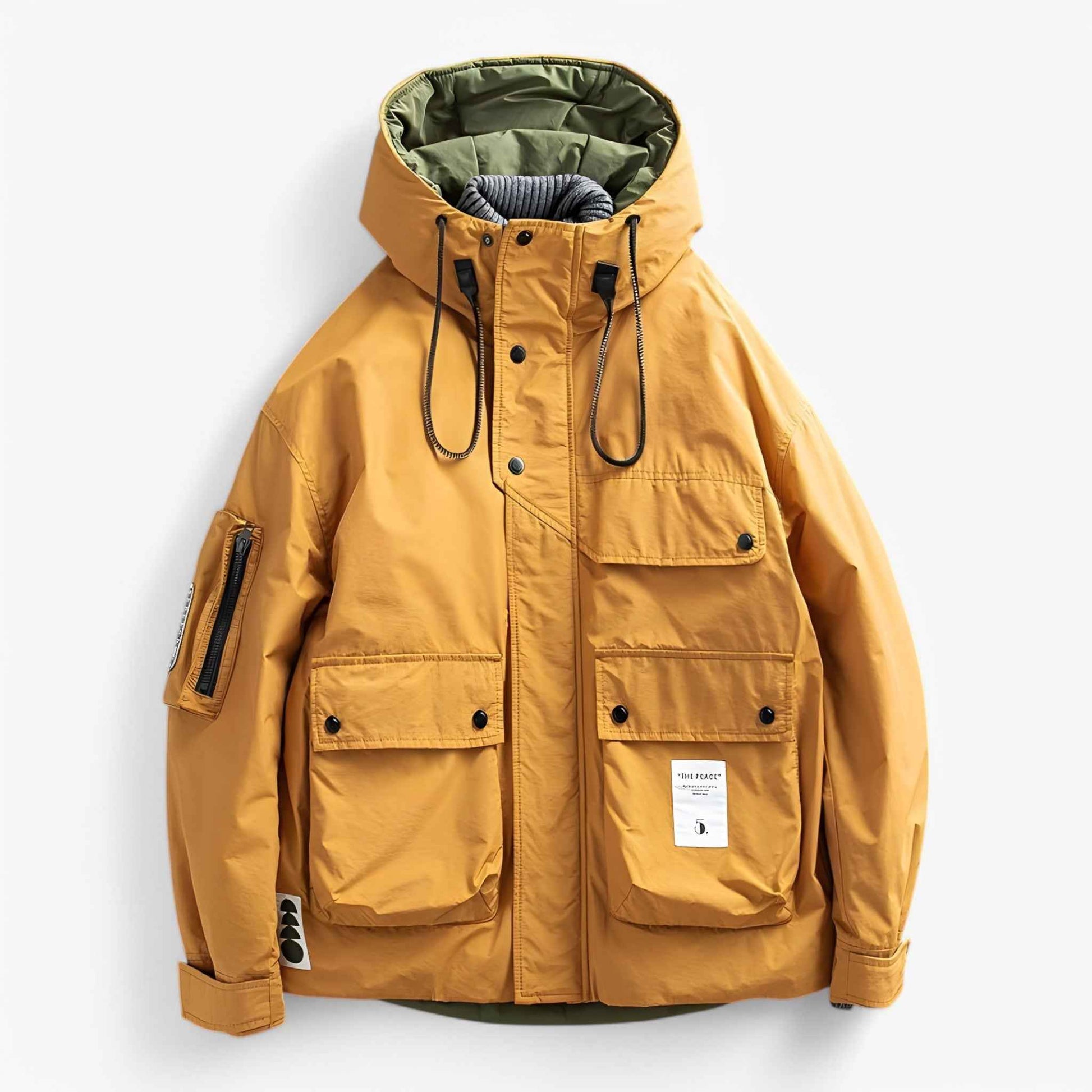 Heren Bovenkleding : Heren Winterjas Parka - Oranje in Oranje van Pantino
