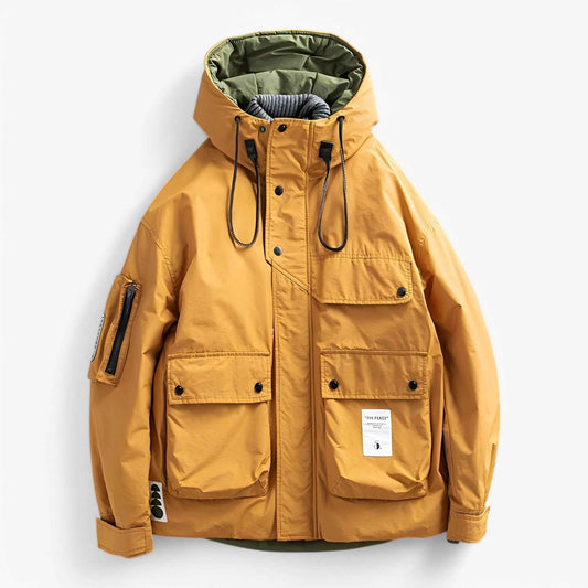Heren Bovenkleding : Heren Winterjas Parka - Oranje in Oranje van Pantino