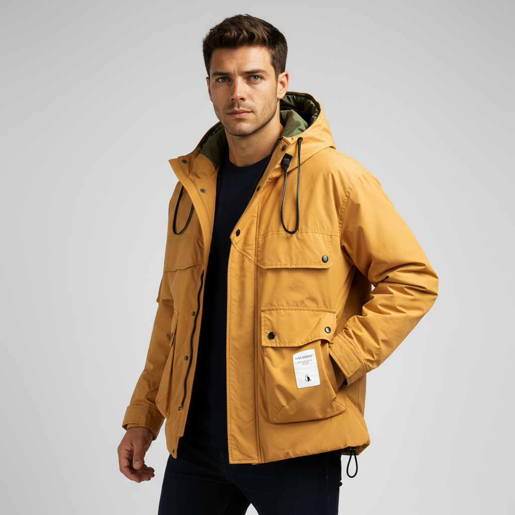 Heren Bovenkleding : Heren Winterjas Parka - Oranje in van Pantino