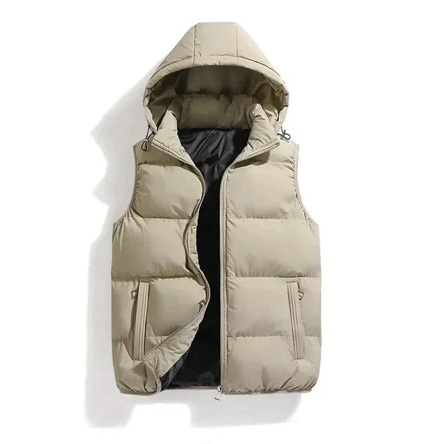 Heren Gewatteerde Bodywarmer met Capuchon