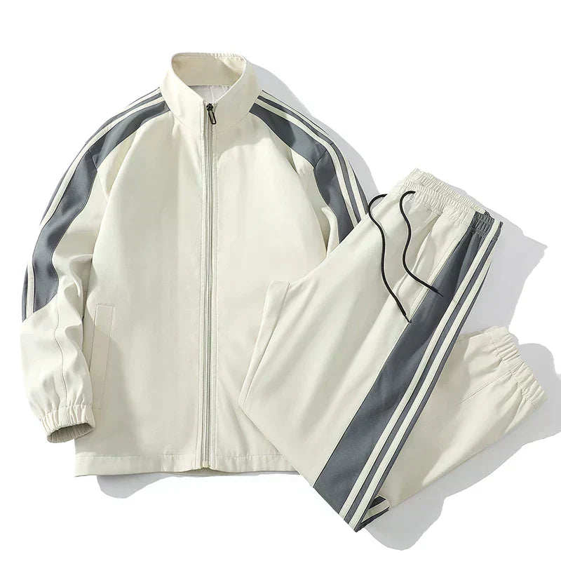 Herren-Trainingsanzug | Mit Reißverschluss | Zweiteilig | Jogging-Set | Sportbekleidung-Chaps Herrenmode