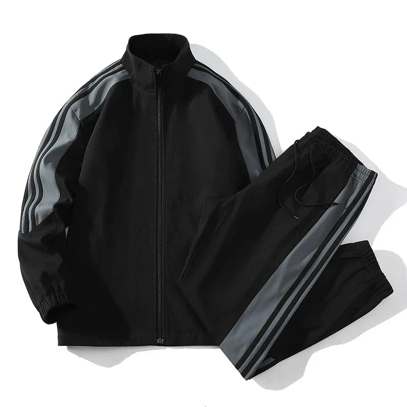 Herren-Trainingsanzug | Mit Reißverschluss | Zweiteilig | Jogging-Set | Sportbekleidung-Chaps Herrenmode