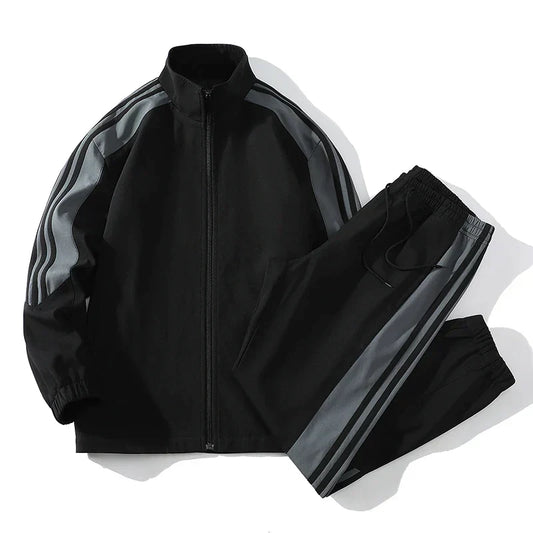 Herren-Trainingsanzug | Mit Reißverschluss | Zweiteilig | Jogging-Set | Sportbekleidung-Chaps Herrenmode