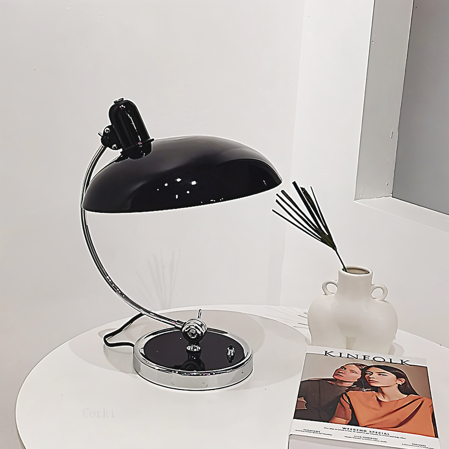 Verstellbare Vintage-Schreibtischlampe aus Eisen – Virella