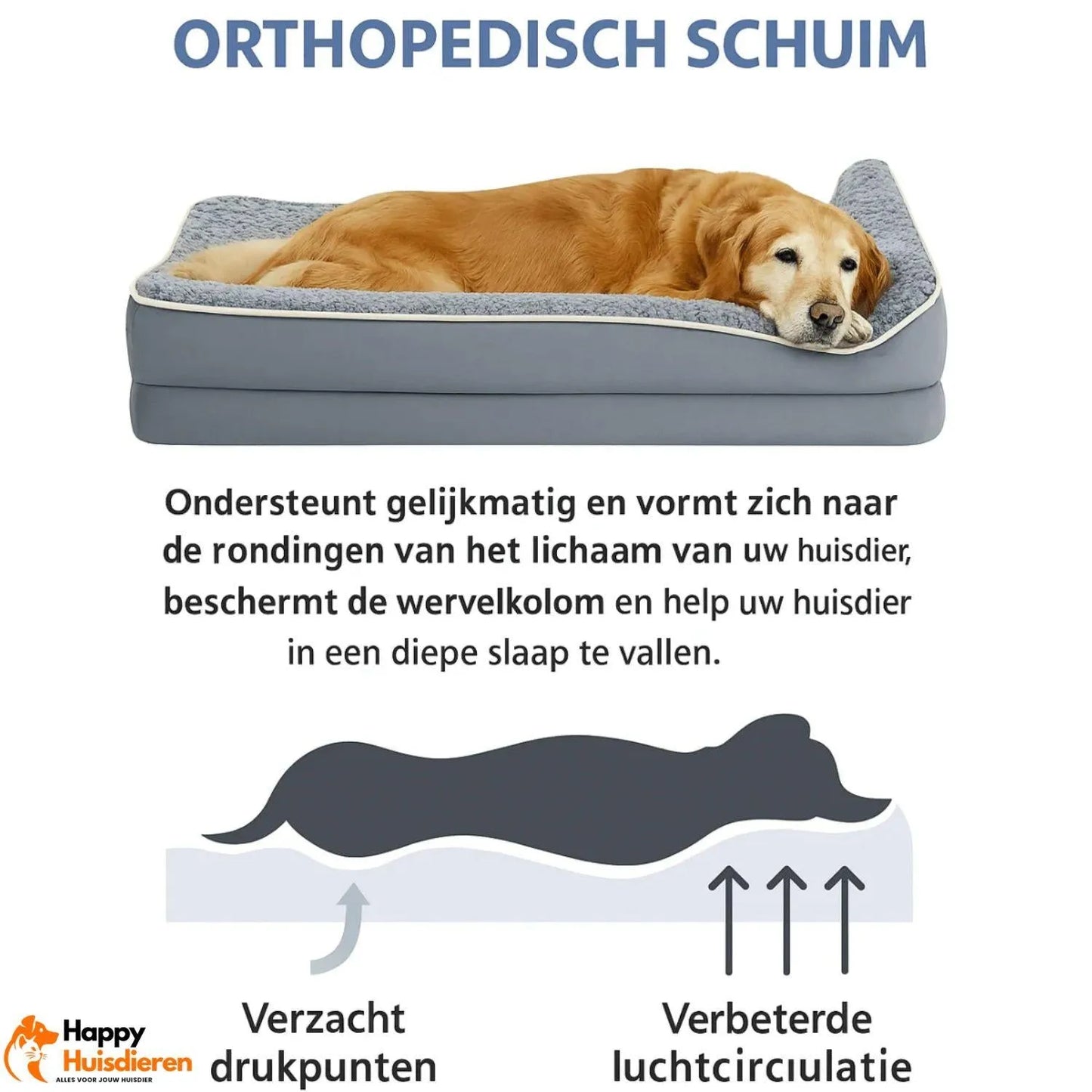 Hondenslaap Droom Nest | Orthopedisch Bed voor Comfort en Ondersteuning
