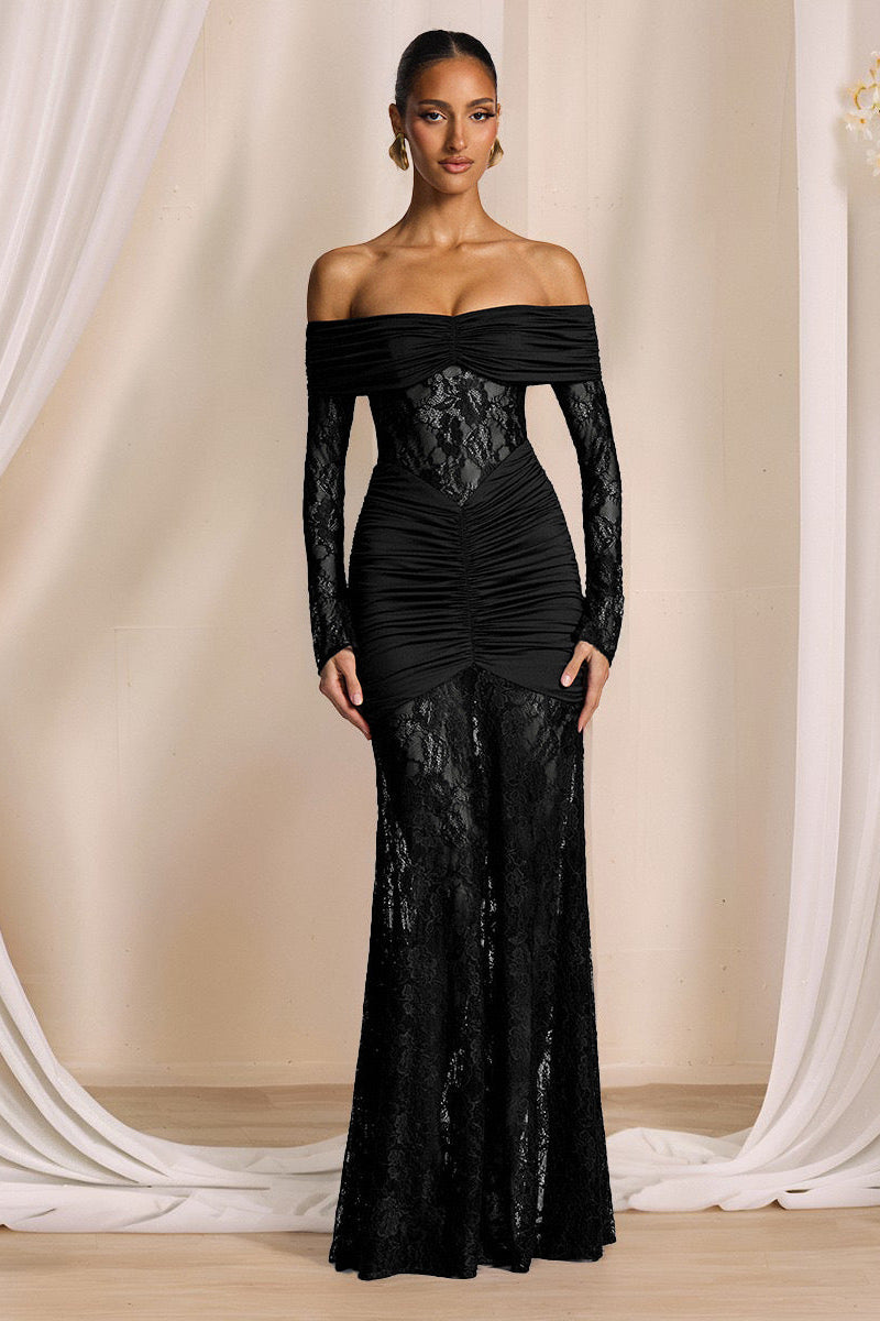 THE MOONFIRE MAXI DRESS - CHOCOLATE BROWN