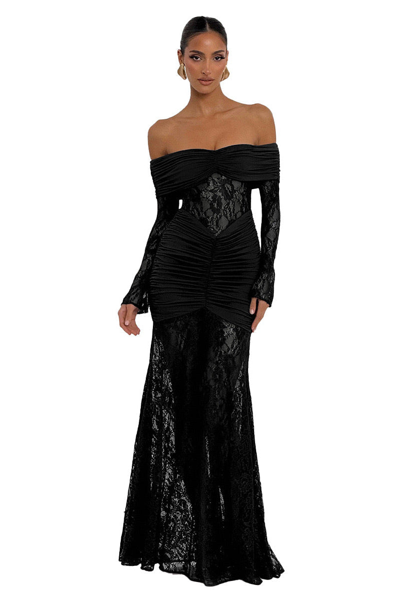 THE MOONFIRE MAXI DRESS - CHOCOLATE BROWN