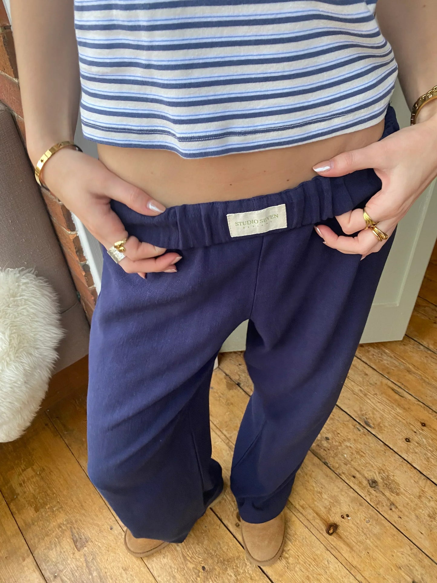 Pantalon à Rayures Décontracté | Coton | Confort Style