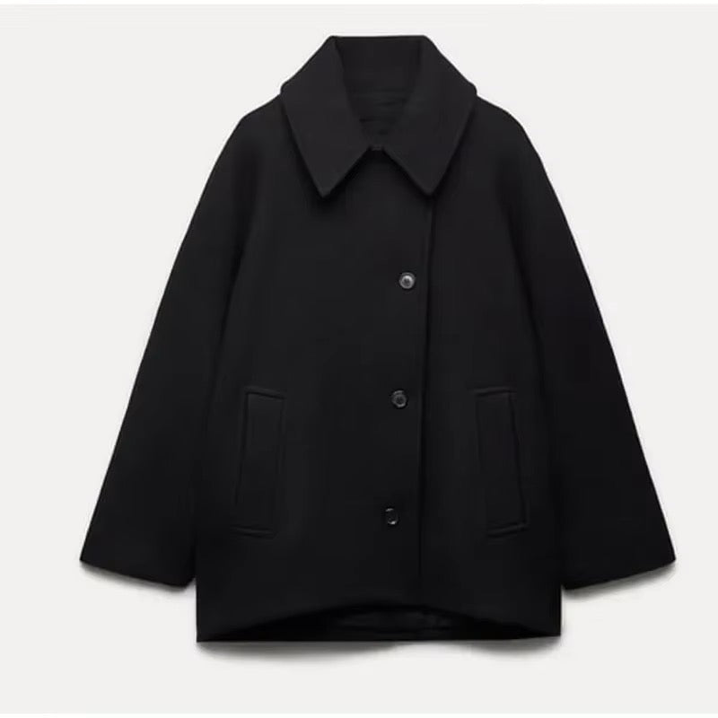 Lainey Manteau Femme – Manteau Oversize en Laine Élégant & Confortable pour Hiver