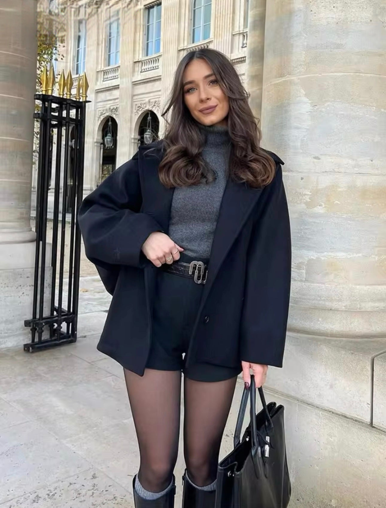 Lainey Manteau Femme – Manteau Oversize en Laine Élégant & Confortable pour Hiver
