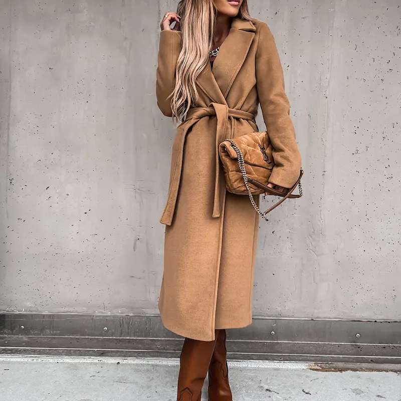 Avencea Wool Coat | Elegant Long Coat for Women