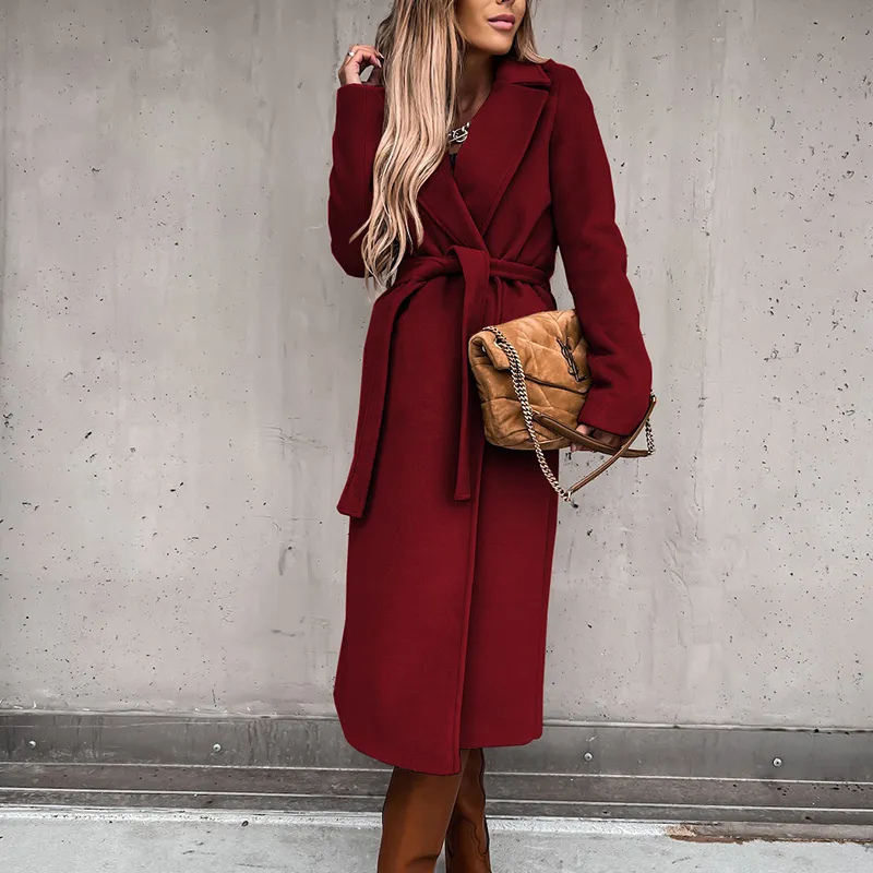 Avencea Wool Coat | Elegant Long Coat for Women