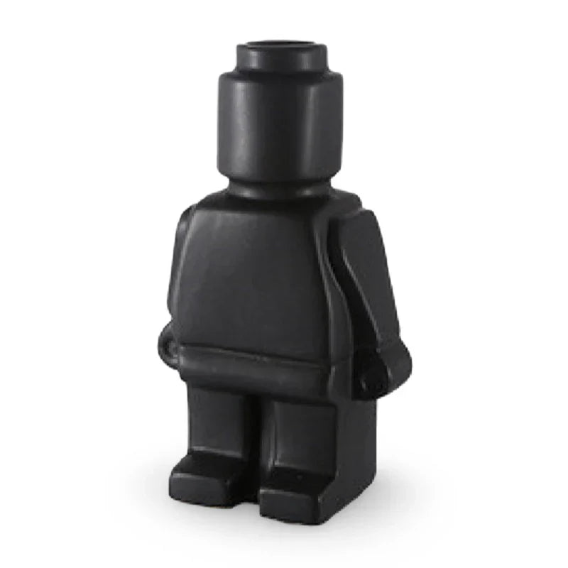 Plantenpot Robotdesign | Speels Gemetseld Ornament | Weerbestendig Hars | Decoratief Accent