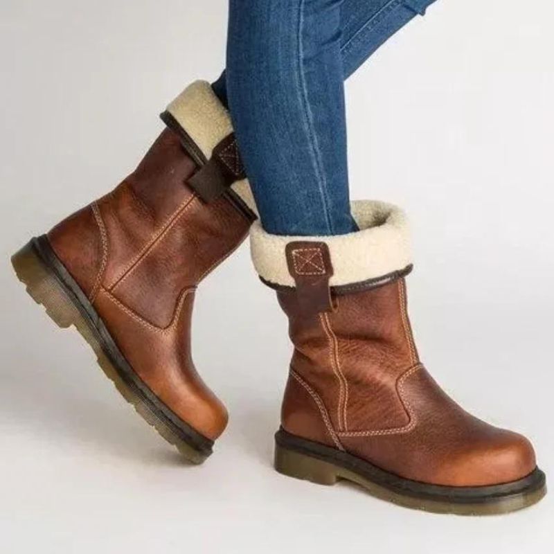 Larah Bottes Hiver Femme – Bottines Chaudes Sans Lacets avec Semelle Antidérapante