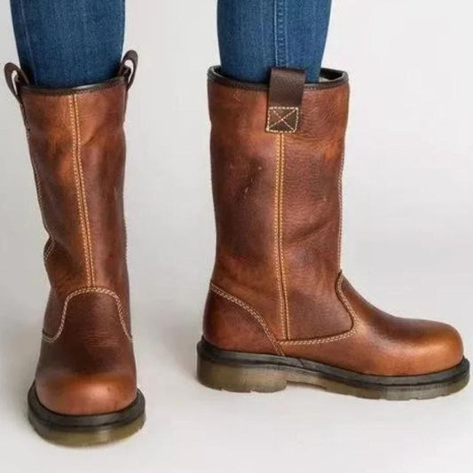 Larah Bottes Hiver Femme – Bottines Chaudes Sans Lacets avec Semelle Antidérapante