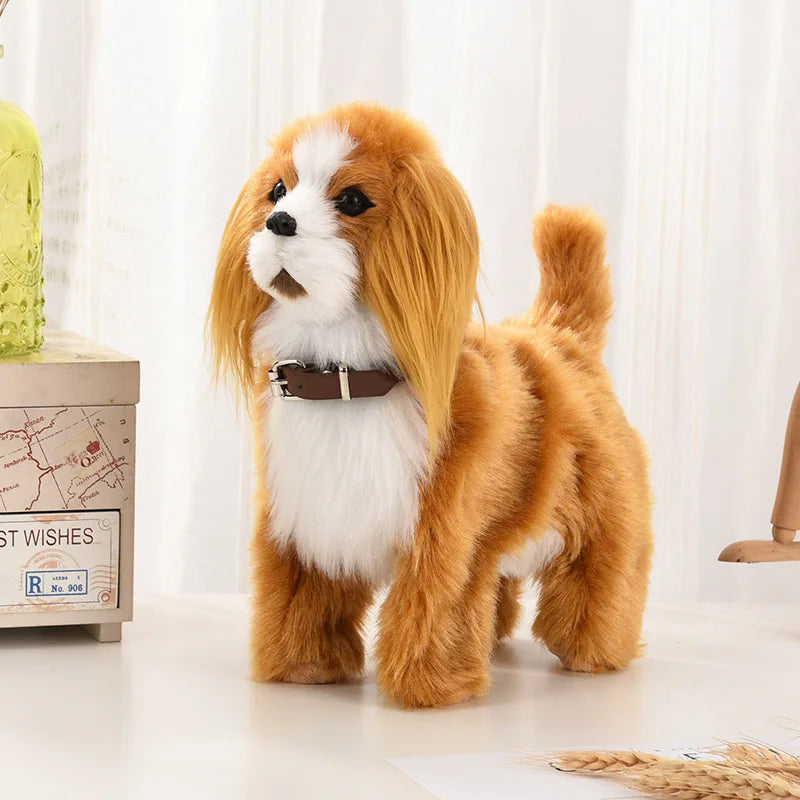 Interactive Plush Robot Puppy Toy with Sound Control and Touch Features – Walking and Barking Sheepdog, 22x20x10cm 0