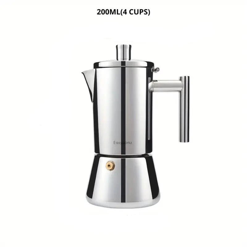 Luxora Moka Pot - Stainless Steel Design Stovetop Espresso Maker