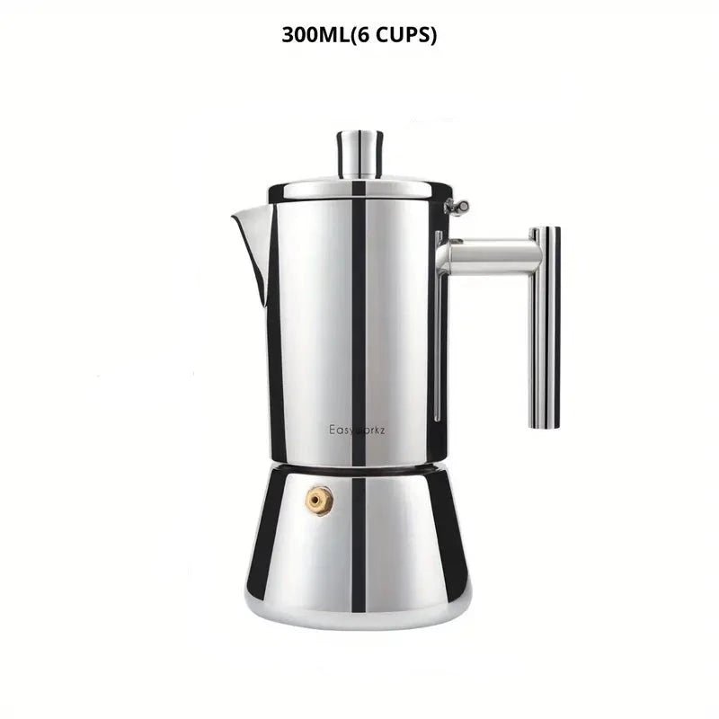 Luxora Moka Pot - Stainless Steel Design Stovetop Espresso Maker