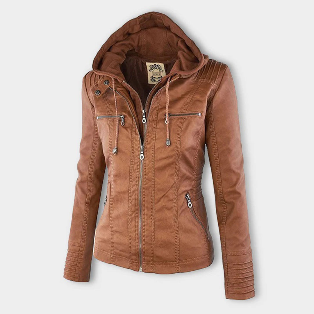 Gia - Leather Biker Jacket