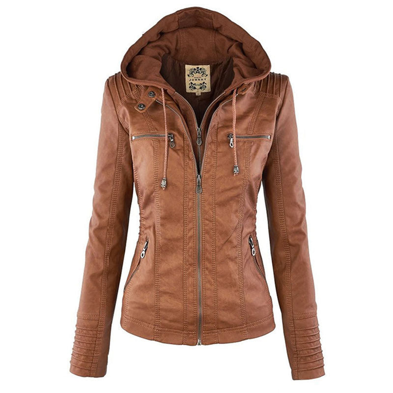 Gia - Leather Biker Jacket