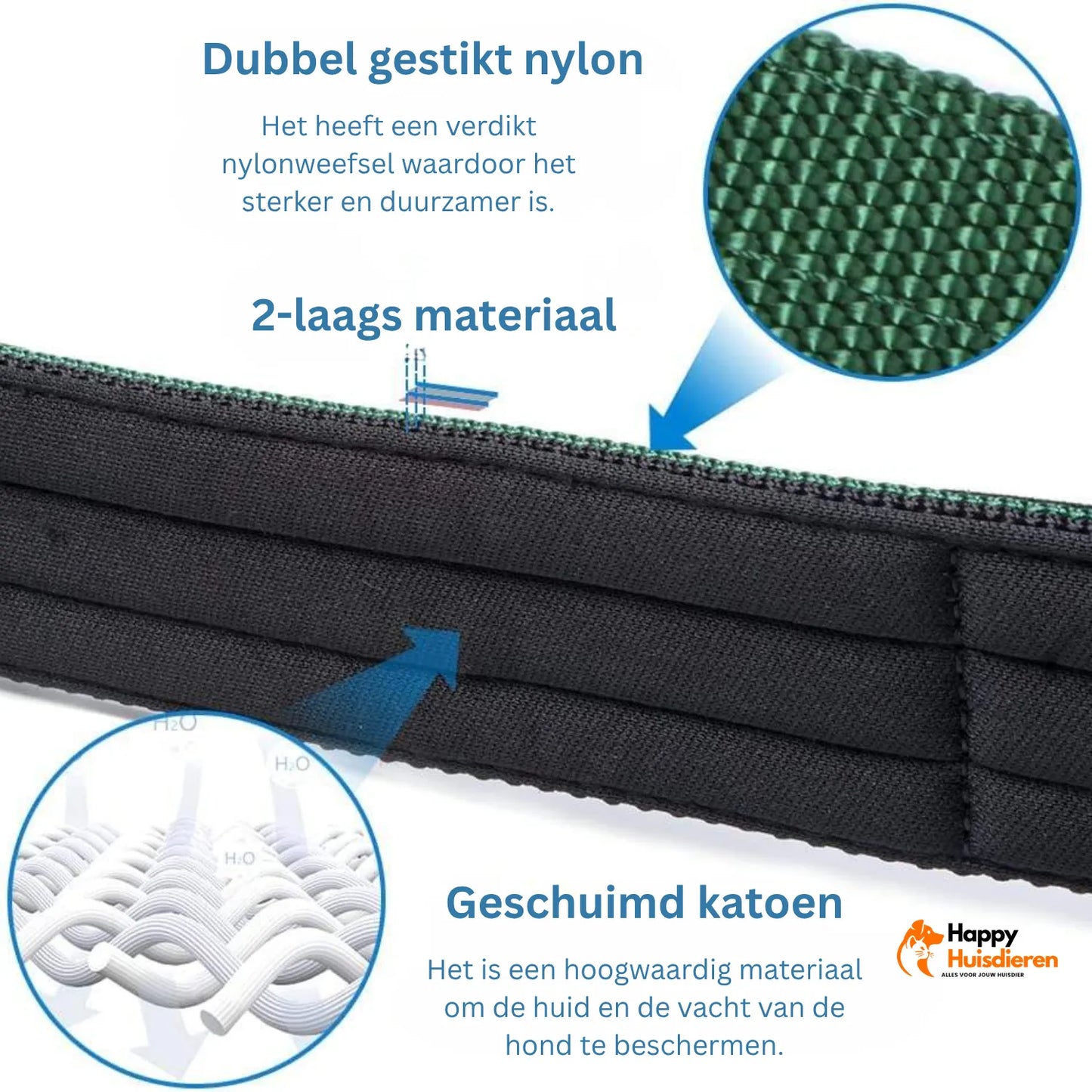 KrachtHalsband | Stevige Tactische Hondenhalsband met Handvat