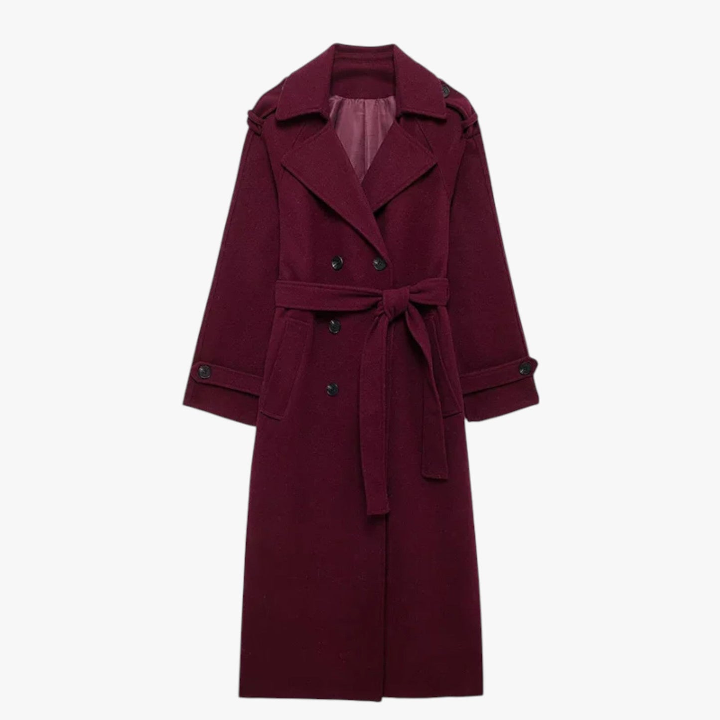 Brianna | Kvinders Vintage Lang Frakke - Vinfarvet - Kvinders frakker og jakker - {{ product_tags }
