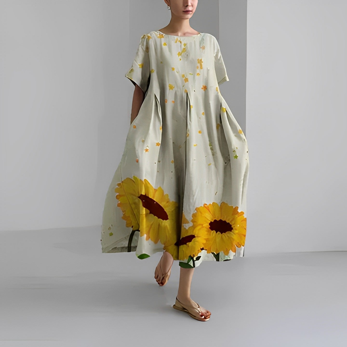 Women Maxi Dress Bohemian Floral Lightweight