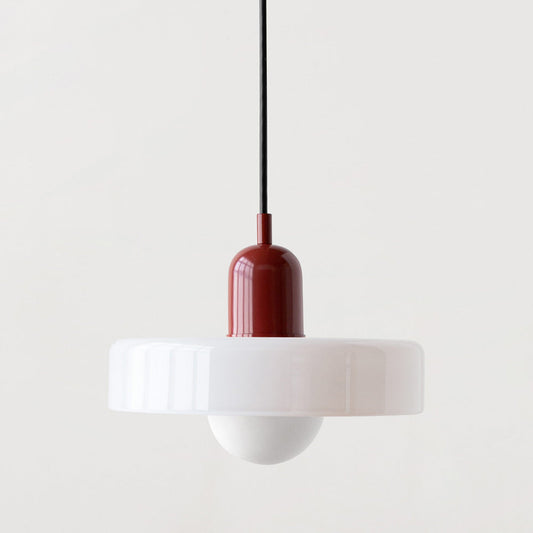 Lampa Wisząca Bauhaus z Kolorowego Szkła – Nowoczesna Lampa do Salonu i Żyrandol z Regulowaną Długością 0