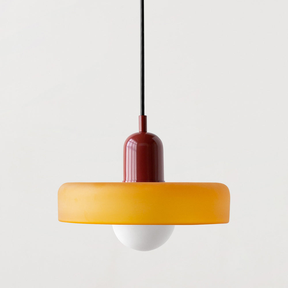 Lampa Wisząca Bauhaus z Kolorowego Szkła – Nowoczesna Lampa do Salonu i Żyrandol z Regulowaną Długością 11