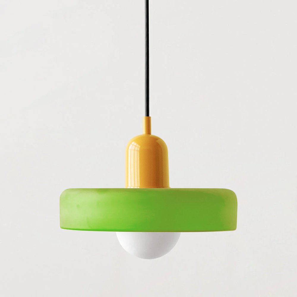 Lampa Wisząca Bauhaus z Kolorowego Szkła – Nowoczesna Lampa do Salonu i Żyrandol z Regulowaną Długością 12