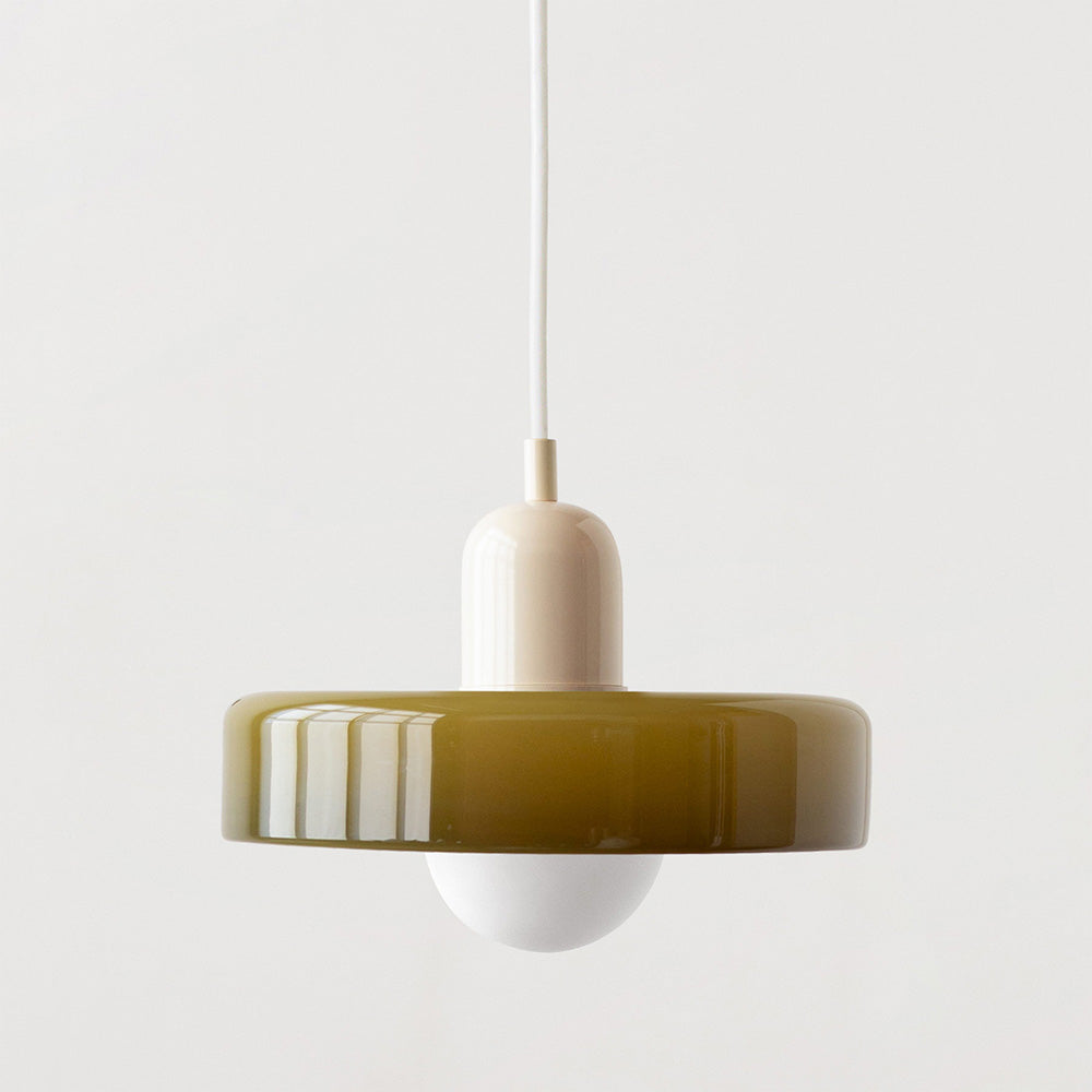 Lampa Wisząca Bauhaus z Kolorowego Szkła – Nowoczesna Lampa do Salonu i Żyrandol z Regulowaną Długością 18