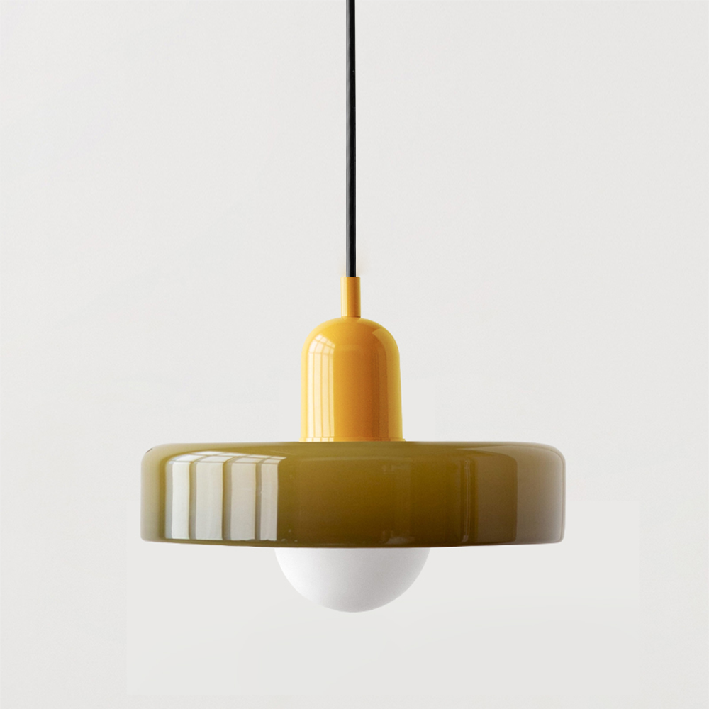 Lampa Wisząca Bauhaus z Kolorowego Szkła – Nowoczesna Lampa do Salonu i Żyrandol z Regulowaną Długością 22