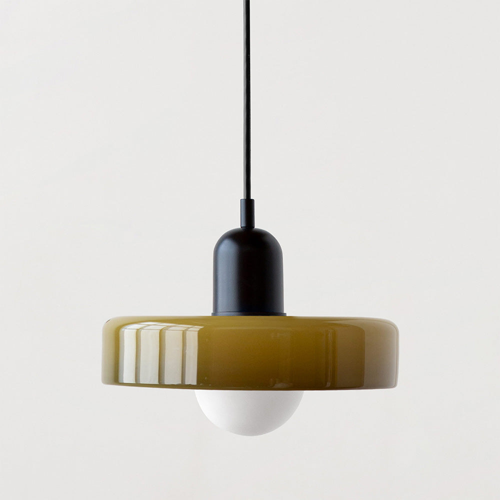 Lampa Wisząca Bauhaus z Kolorowego Szkła – Nowoczesna Lampa do Salonu i Żyrandol z Regulowaną Długością 23