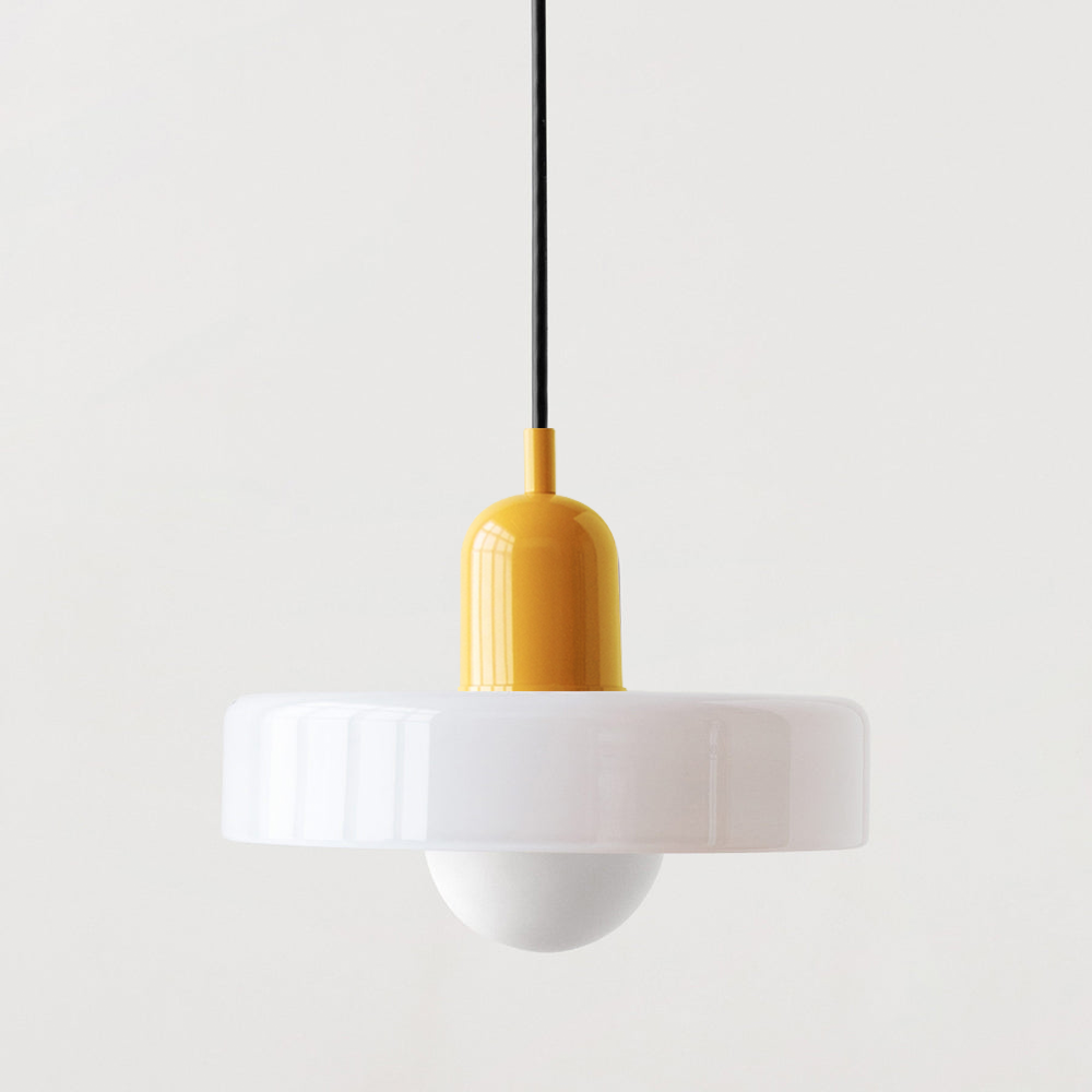 Lampa Wisząca Bauhaus z Kolorowego Szkła – Nowoczesna Lampa do Salonu i Żyrandol z Regulowaną Długością 6