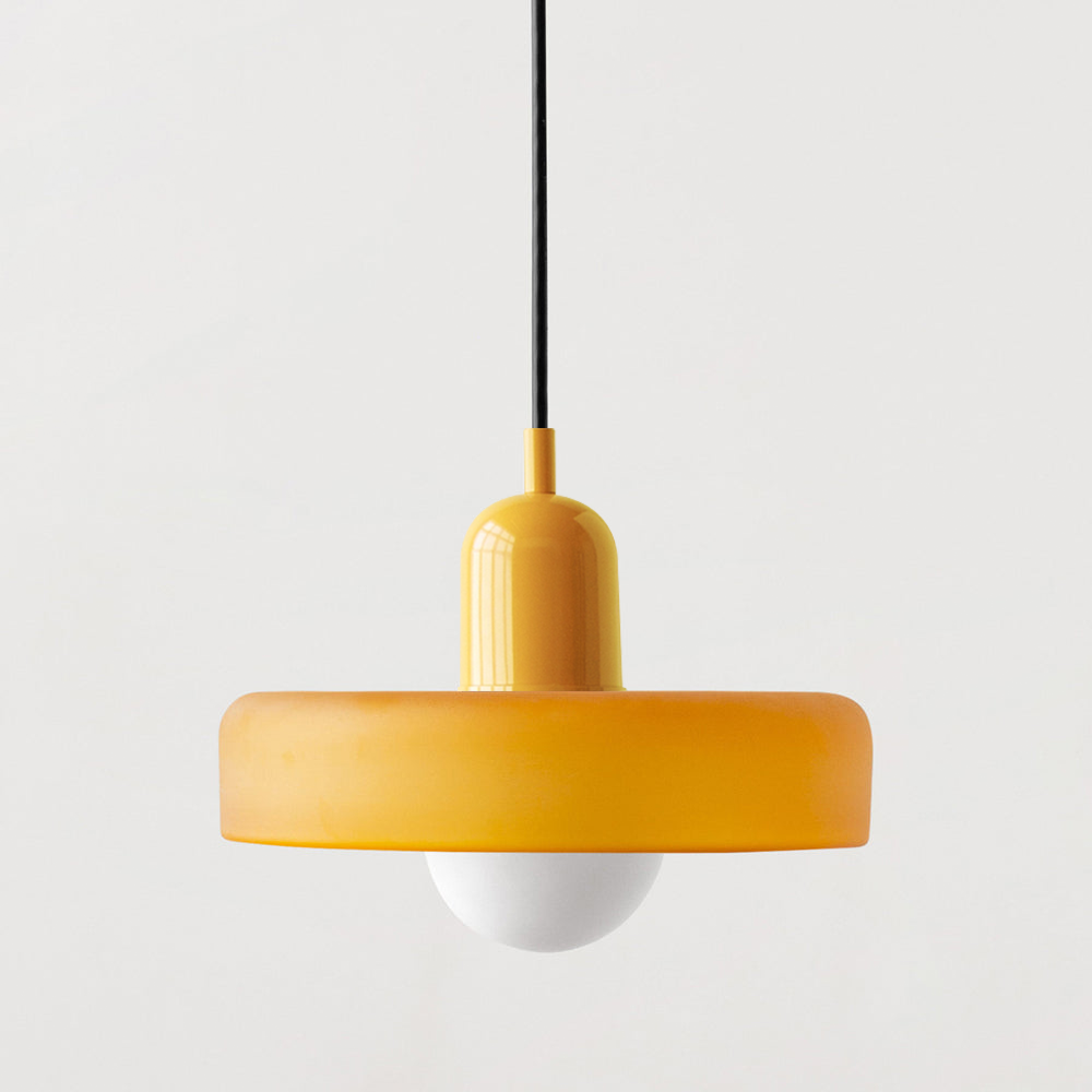 Lampa Wisząca Bauhaus z Kolorowego Szkła – Nowoczesna Lampa do Salonu i Żyrandol z Regulowaną Długością 9