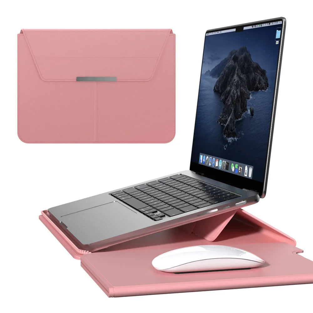 Slevano – Laptop sleeve PU leer 3-in-1 waterdicht – MacBook Air 13"