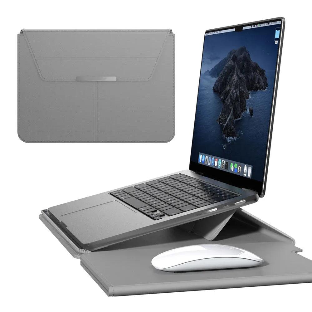 Slevano – Laptop sleeve PU leer 3-in-1 waterdicht – MacBook Air 13"