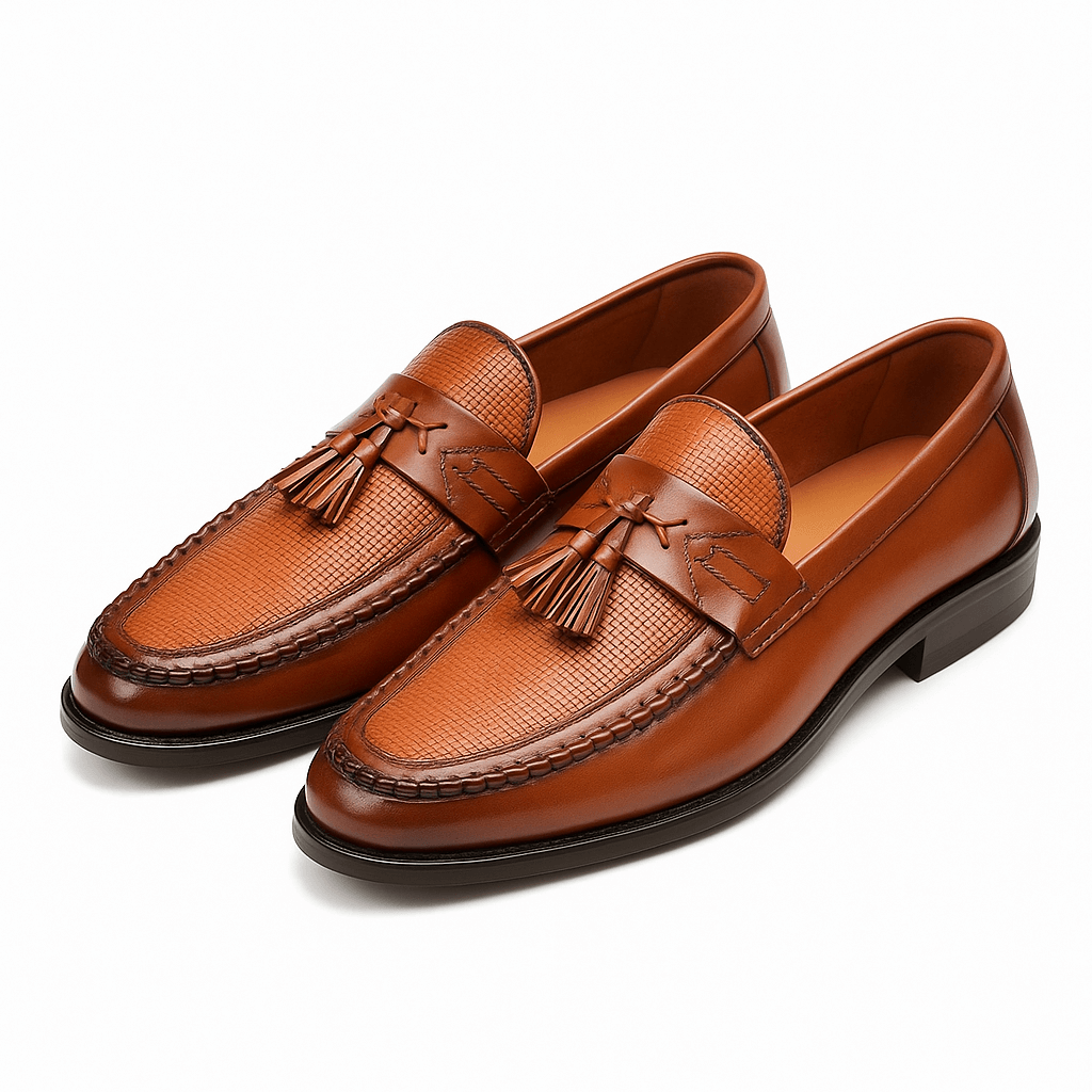 Bellivaro | Mænds Slip-on Loafers Med Kvaster | Vævet Fordesign